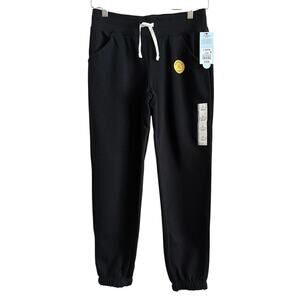 Cat & Jack Black Joggers Kids Size L (10/12) Reinforced Knees NWT
